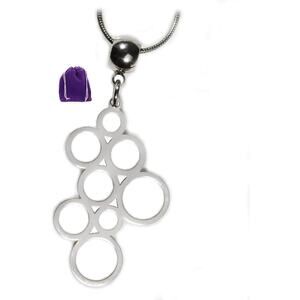 Circle Necklace - Trendy Silver Charm Pendant